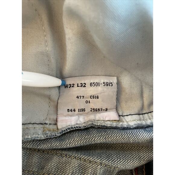 LEVI'S 507 Vintage Men’s 32 Denim Shorts Medium Blue Cotton Cut-Off Outdoor - Picture 3 of 12